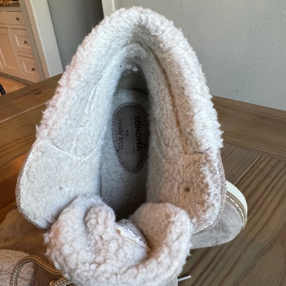 Sonoma Faux Fur Heel Boot - Ortholite Eco lumbartaupe Women’s 9.5 - Picture 10 of 10